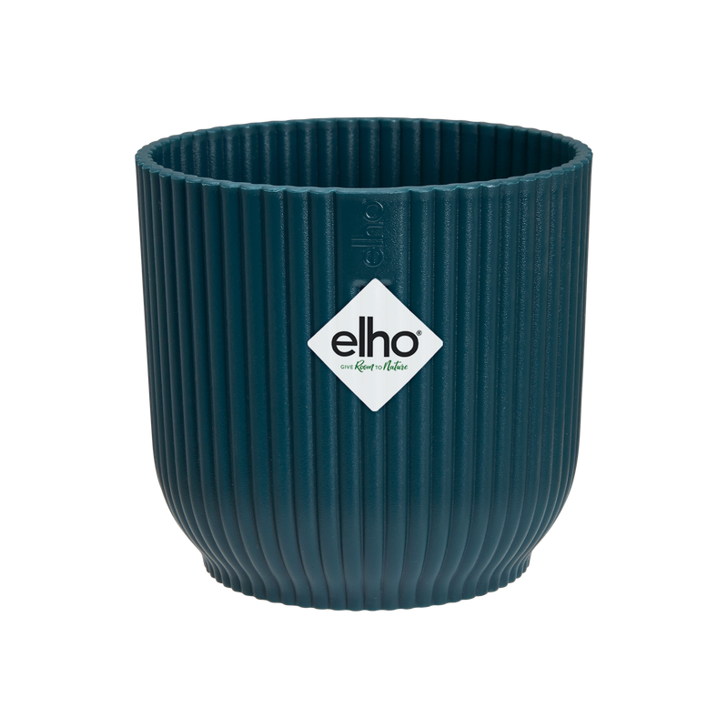 Elho Vibes Fold Round Mini 9 - Flowerpot - Deep Blue - Indoor! - Ø 9.30 x H 8.80 cm
