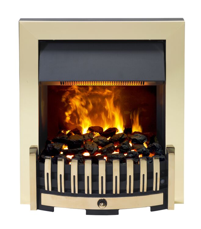 Danville Optimyst Electric Inset Fire - Brass