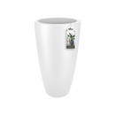 Pure 35cm Soft Round High Plastic Indoor & Outdoor Plant Pot - White