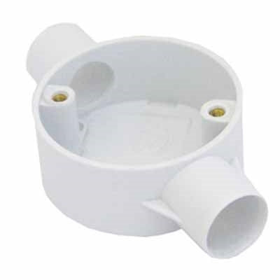 25mm White PVC Through Box