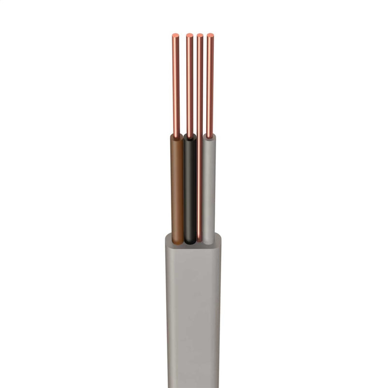 1.5mm 6243Y Grey 3 Core & Earth Cable - 25m