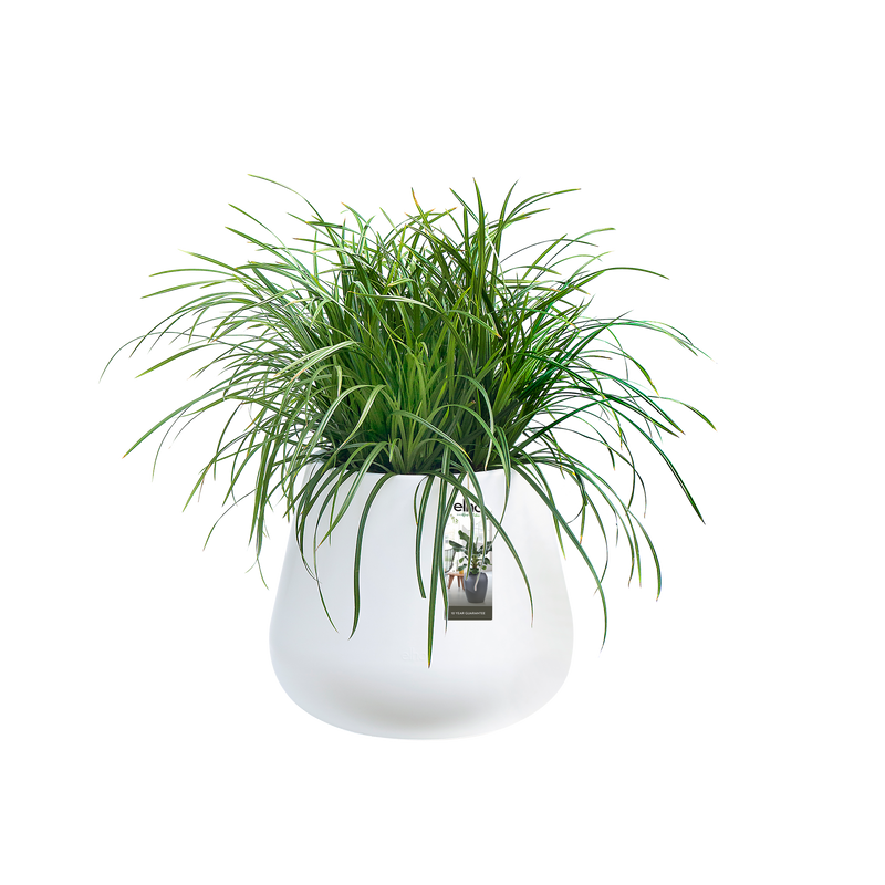 Pure 55cm Cone Plastic Indoor & Outdoor Plant Pot - White