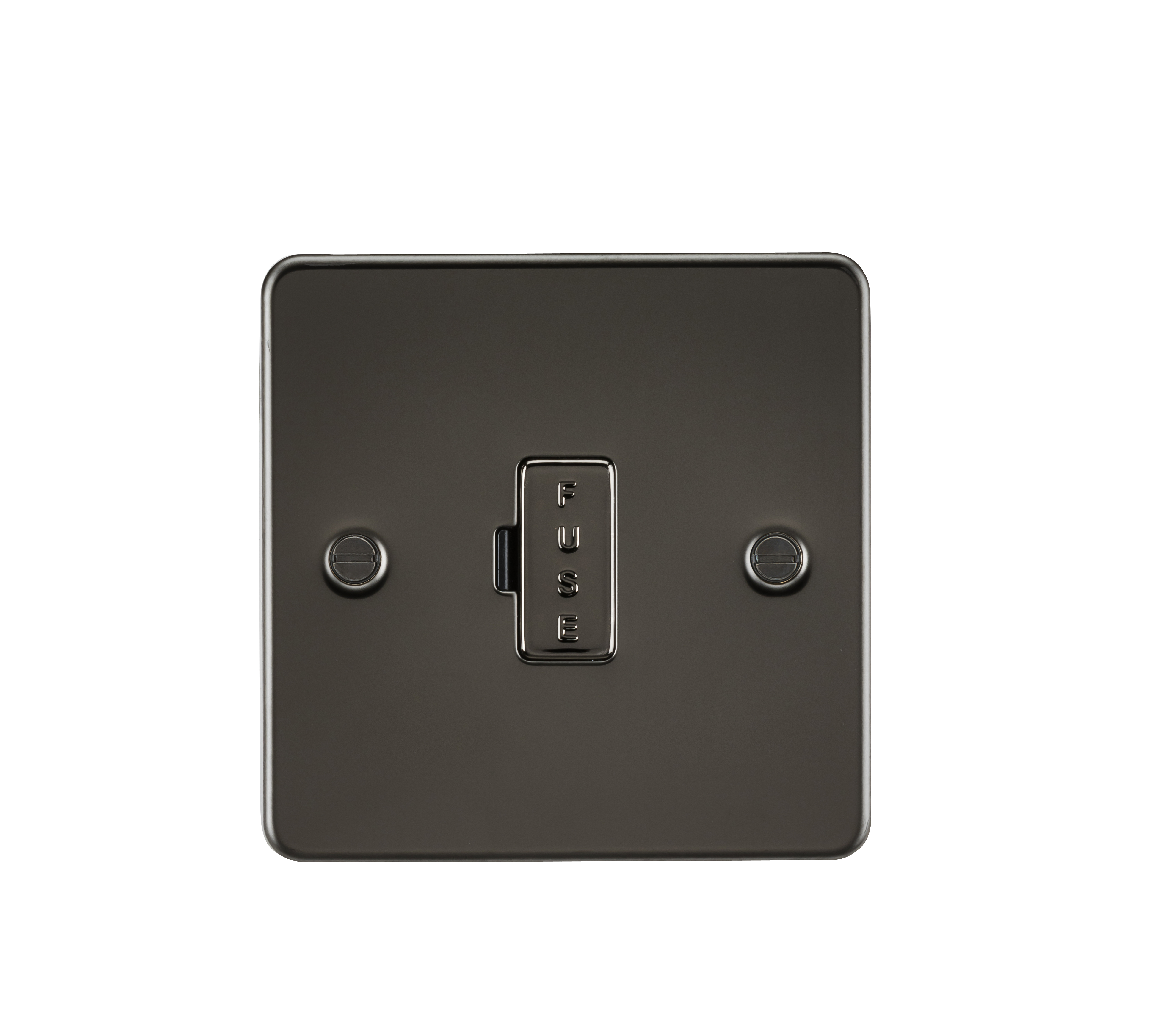 Flat Plate 13A fused spur unit - gunmetal