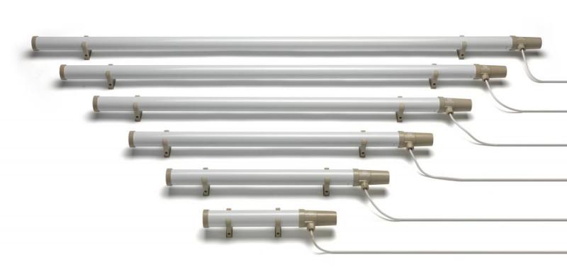 Eco White IPX4 Thermostatic Electric Tubular Space Heater - 5 Foot (200W)