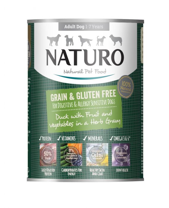 Adult Dog Grain & Gluten Free Duck in a Herb Gravy, 390g X12