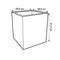Vivo 40cm Square Plastic Indoor & Outdoor Planter with Wheels - Matt Warm Grey