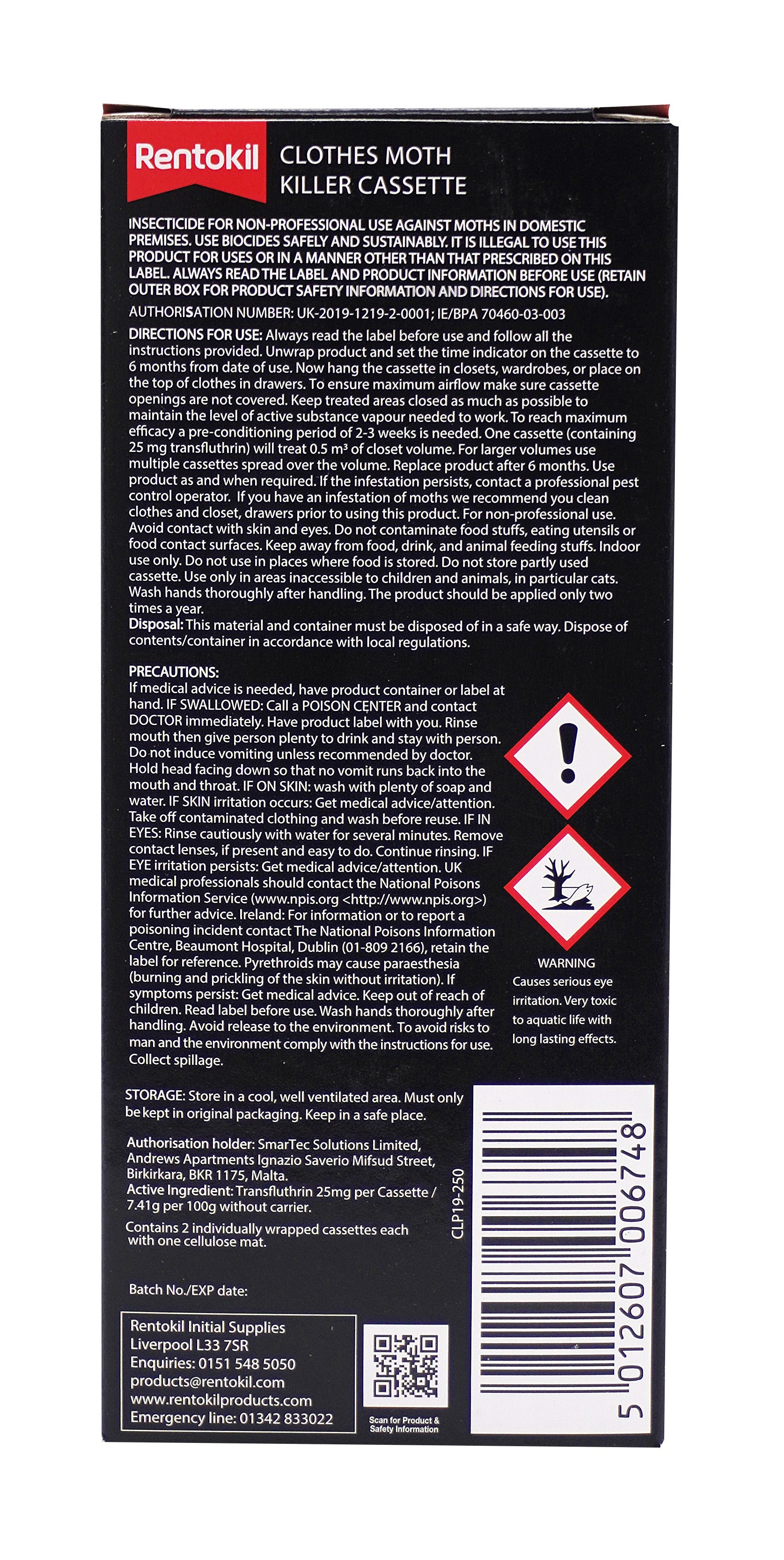 Clothes Moth Killer Cassette - 2 Pack