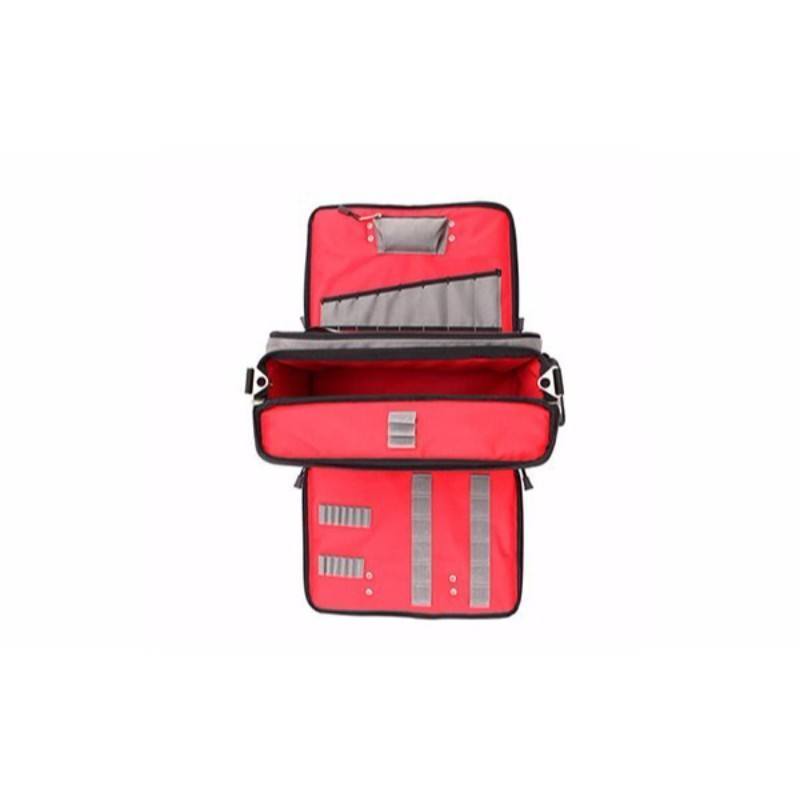 Black & Red Soft Technicians Electricians Tool Case Plus Storage Bag with Hard Waterproof Base