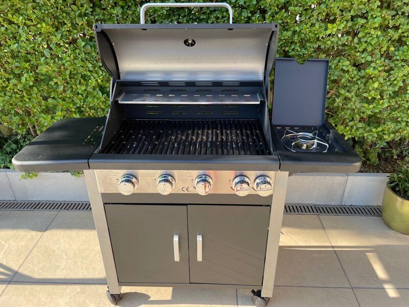 Outdoor Deluxe BBQ 4+1 Side Burner