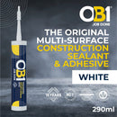 OB1 290ml Sealant & Adhesive - White