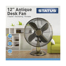 12" Antique Brass Desk Fan