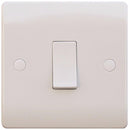 Sline 10A White 1G 1 Way 230V Electric Wall Plate Switch