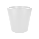 Pure 35cm Straight Round Plastic Indoor & Outdoor Plant Pot - White