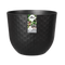 Fuente Grains 47cm Round Plastic Indoor & Outdoor Plant Pot - Onyx Black