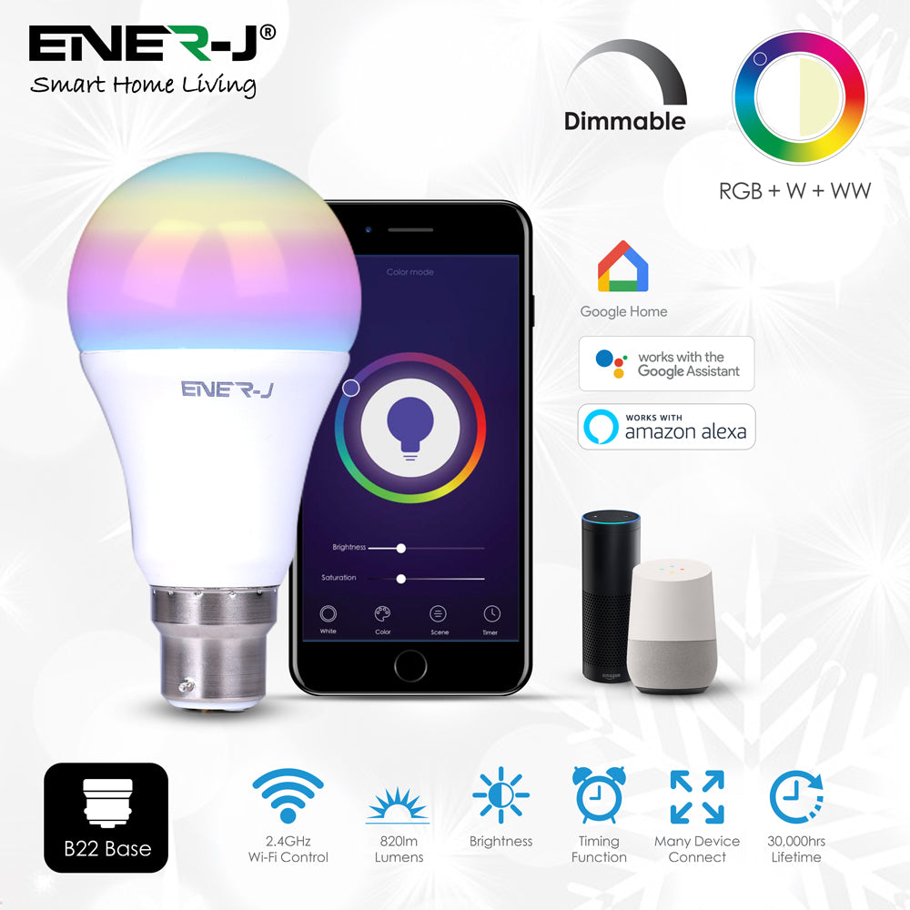 WiFi Smart 9W LED GLS Bulb - BC