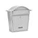 Classic Styled Post Steel Letter Box With Name Plate - White