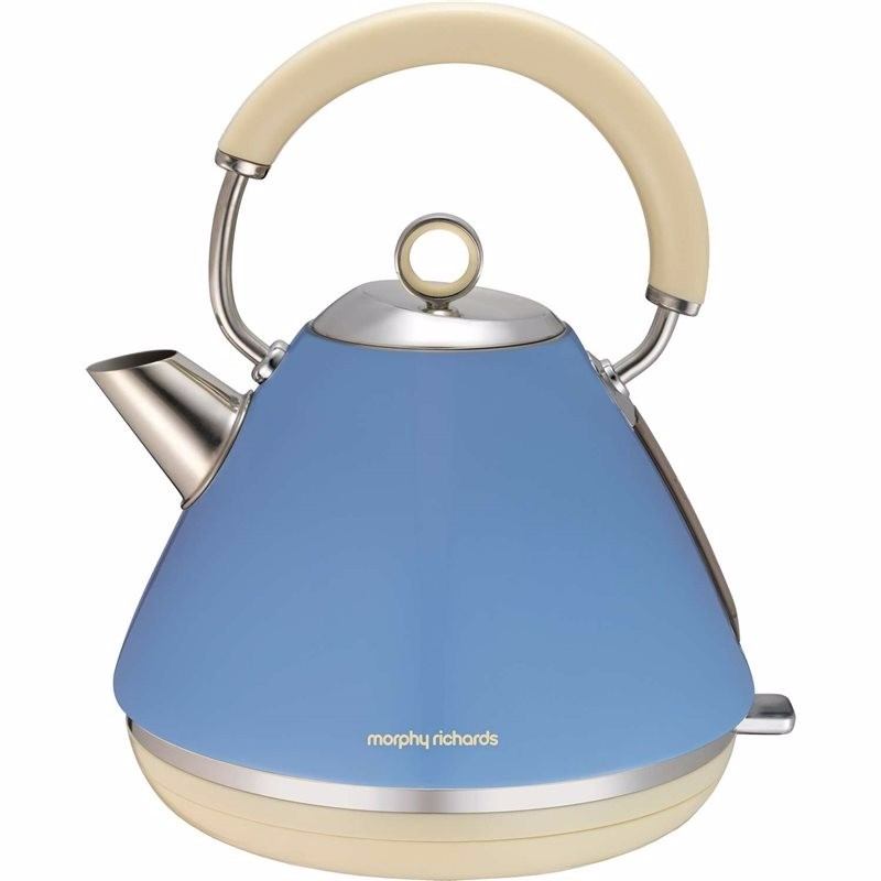 Accents Pyramid Kettle & 4 Slice Toaster Set, Blue