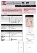 6V 4Ah Sealed Lead Acid Battery