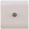 Sline White 1 Gang Satellite TV Outlet Single Wall Plate