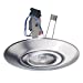 LED Compatible Recessed Downlight Hole Converter Lighting Fixture Kit - Brushed Metal