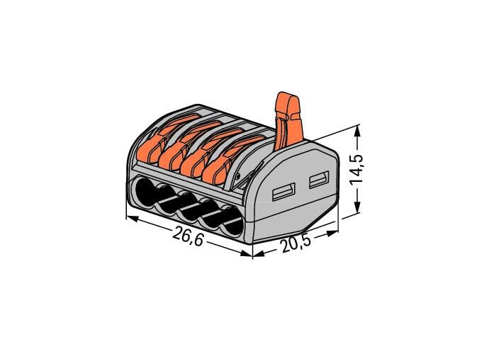 5 Way Pluggable Terminal Block Connector, 40 Pack