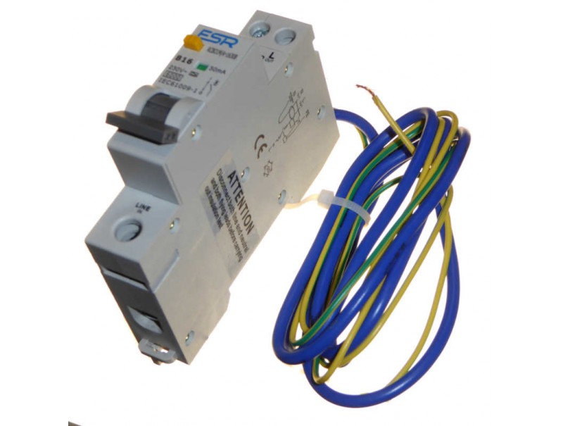 Single Pole Type A Mini RCBO, 16A 30ma