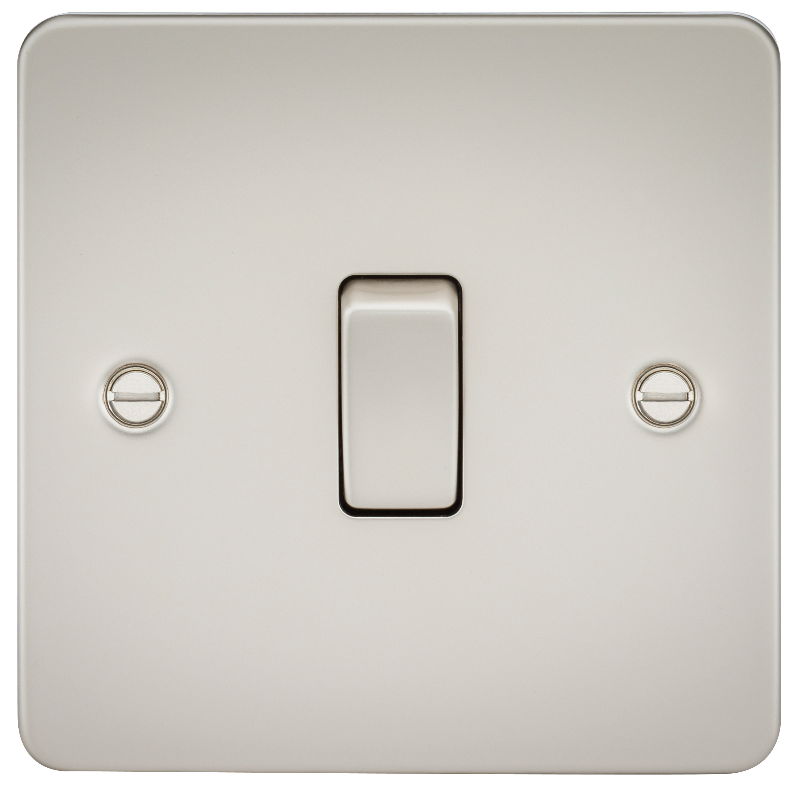 Flat Plate 20A 1G DP switch - pearl