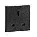 TV/FM Female Co-Axial Socket Module - Black