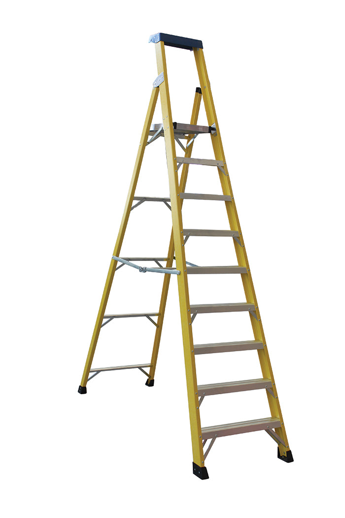 8 Step Plus Platform Fibre Glass Step Ladder