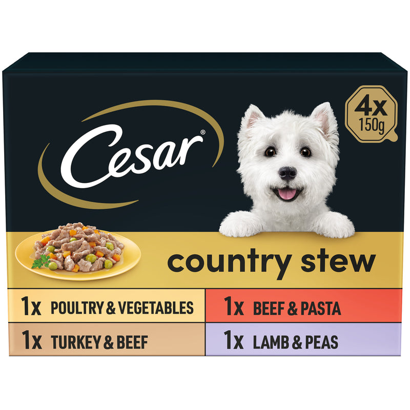 Cesar Country Stew Adult Wet Dog Food Trays Mixed - 4 x 150g