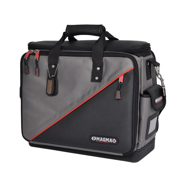 Black & Red Soft Technicians Electricians Tool Case Plus Storage Bag with Hard Waterproof Base