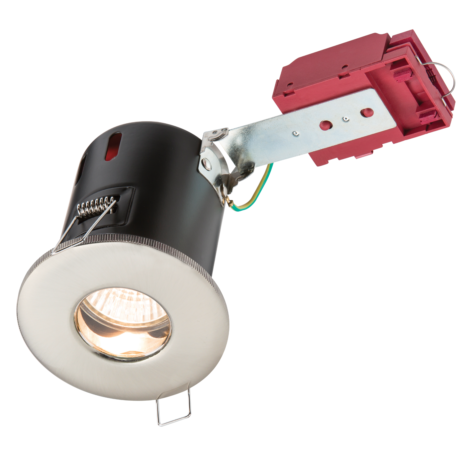 IP65 GU10 50W 230V LED IC Fire Rated Fixed Shower Downlight - Brushed Chrome