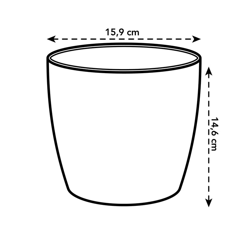 Brussels Round 16cm Pot - White