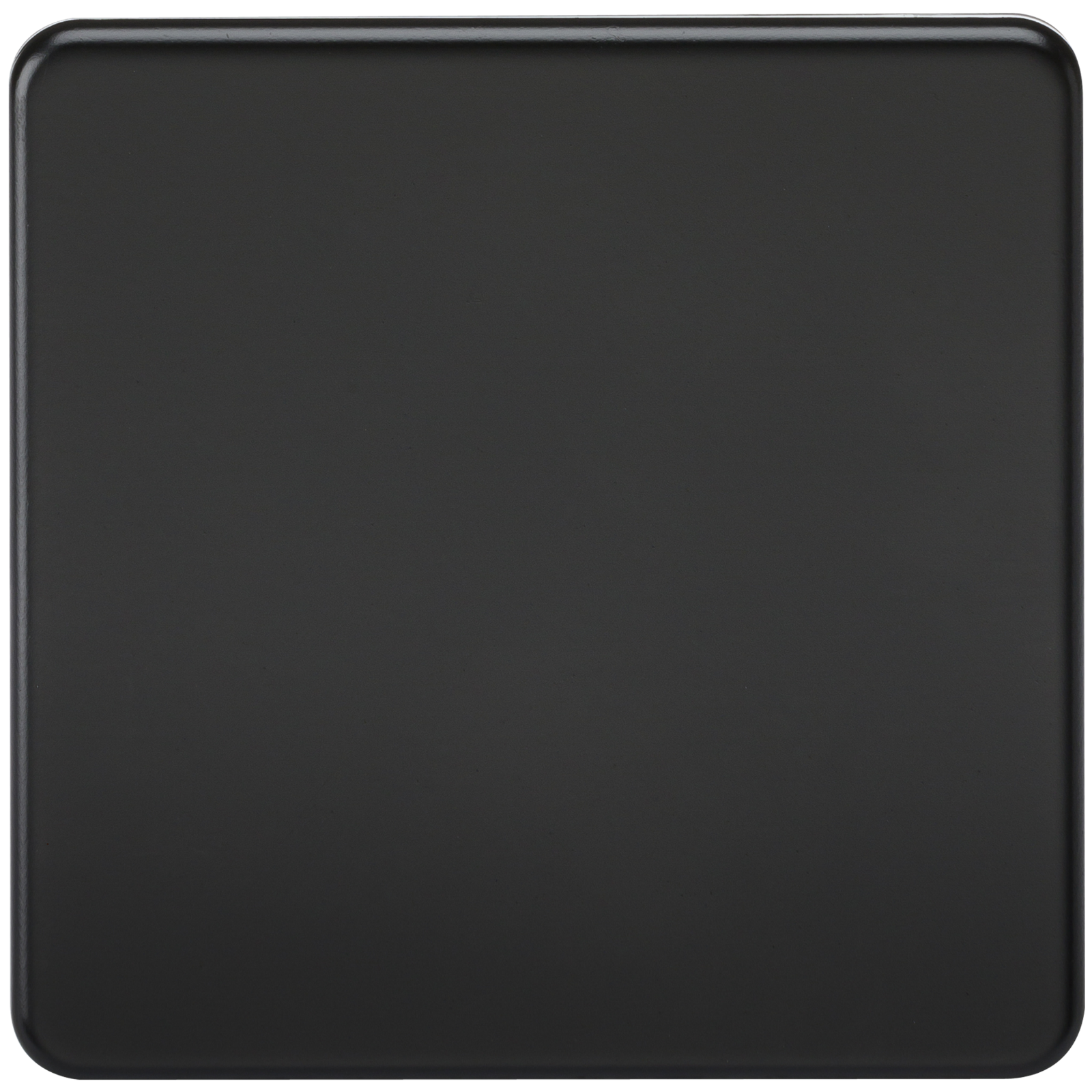 Screwless 1G Blanking Plate Matt Black