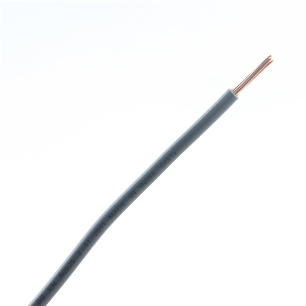 Grey 2.5mm 7 Strand 24A Single Core 6491X (H07V-R) Round Power PVC Insulated Conduit Wire - 100m