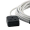 16A 230V Black Male to 1 Gang Socket Hook Up Extension Cable Lead - 25m