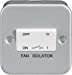 10A 1G Triple Pole 230V Metal Clad Fan Isolator Switch