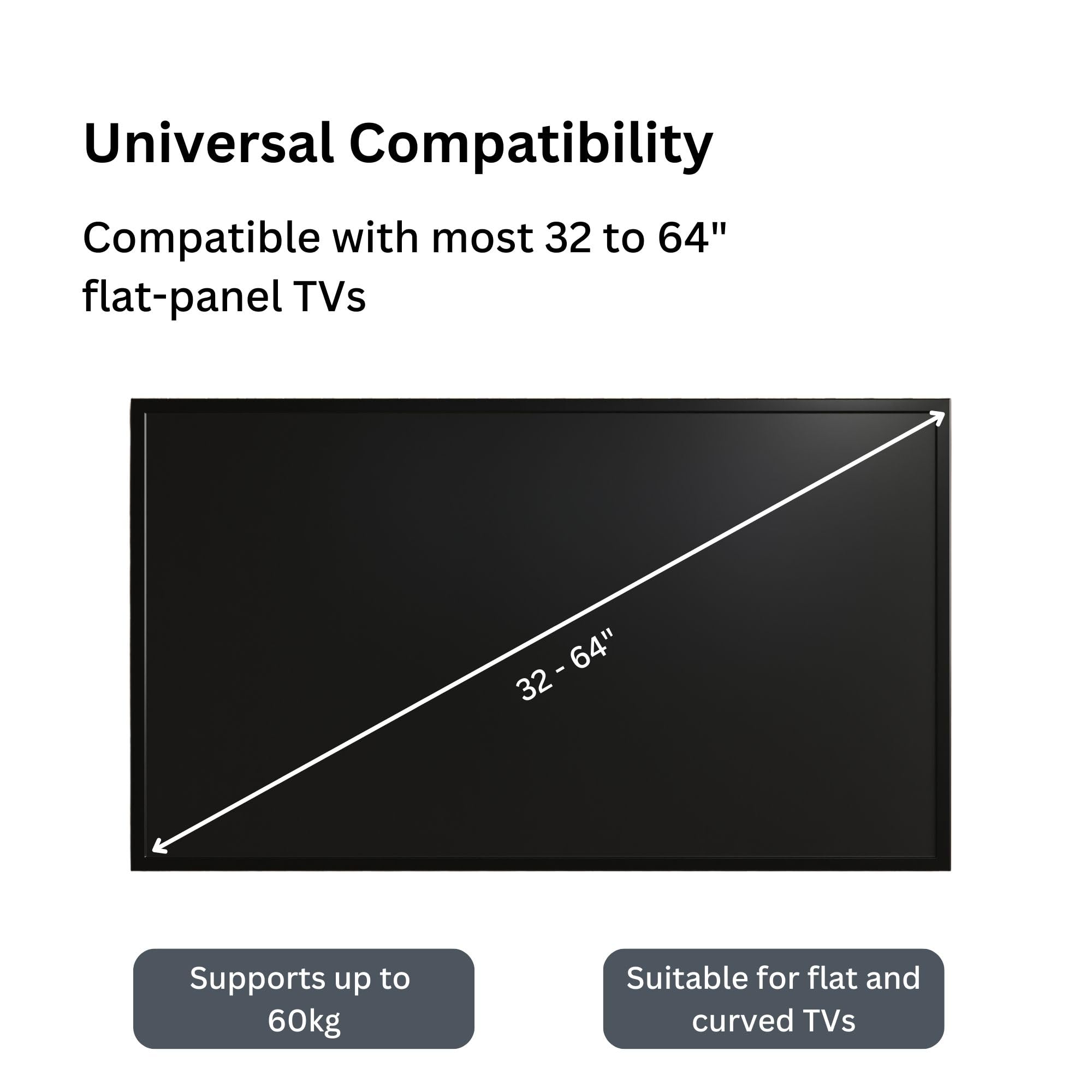 Tilting TV Wall Mounting Bracket - 32-64"