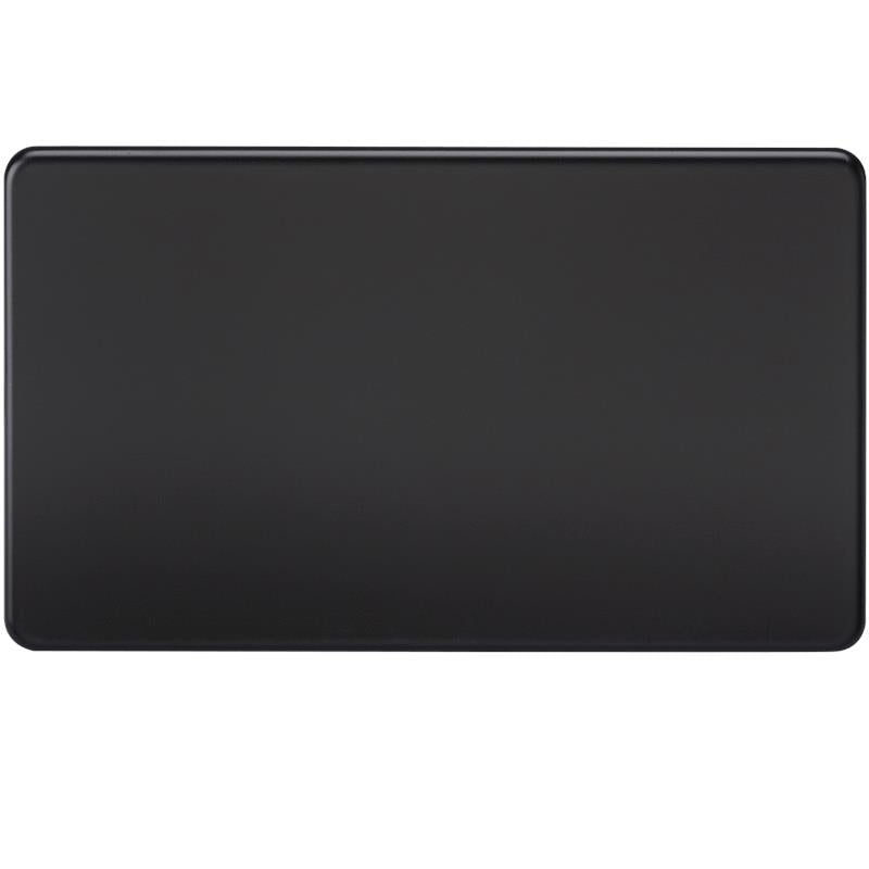Screwless 2G Blanking Plate Matt Black