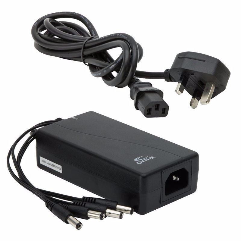 12V 5A 4 Way CCTV Camera Power Supply Unit With AC-DC Adaptors