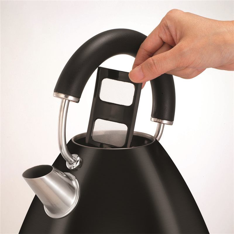 Accents 1.5 Litre Pyramid Kettle, Metallic Black