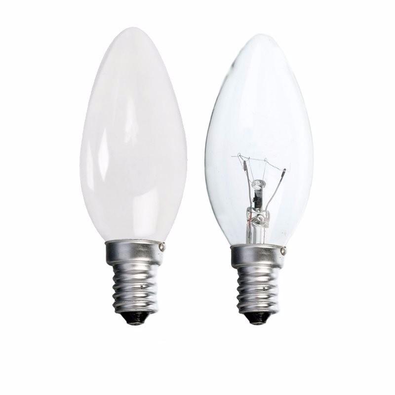 40W Small Edison Screw Candle Bulb - Clear - Single