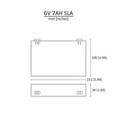 6V 7Ah Lead Acid Alarm Battery