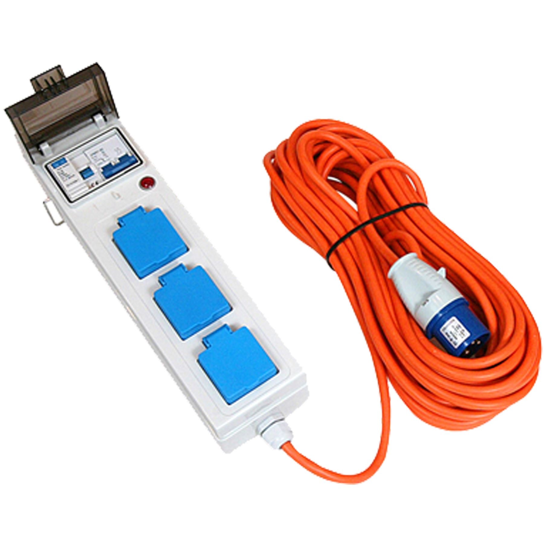 Mains Supply Unit with 3 Sockets 20m Cable