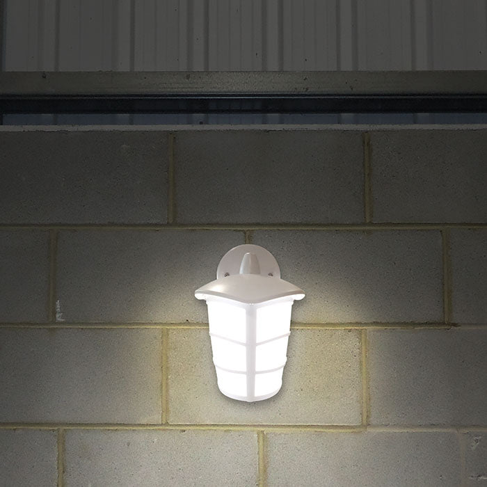 White Outdoor LED Modern Wall Mounted Lantern