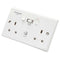 RCD PowerBreaker Twin Switch Socket, White, Passive