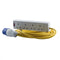 16A 230V Yellow Male to 4 Gang Hook Up Extension Cable Lead - 15m