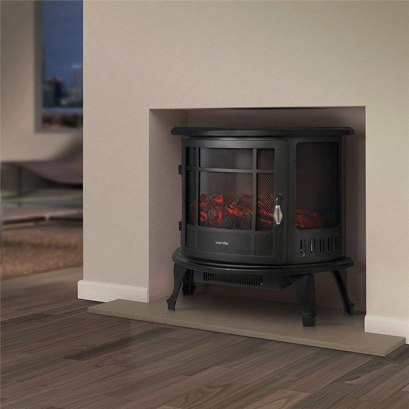 1.8kW Log Effect Stove with Flame Adjustment and Temperature Control