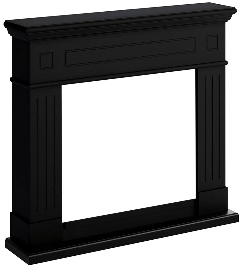 Larsen Fireplace Frame, Deep Black
