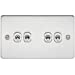 Flat Plate 10AX 4G 2-way toggle switch - polished chrome